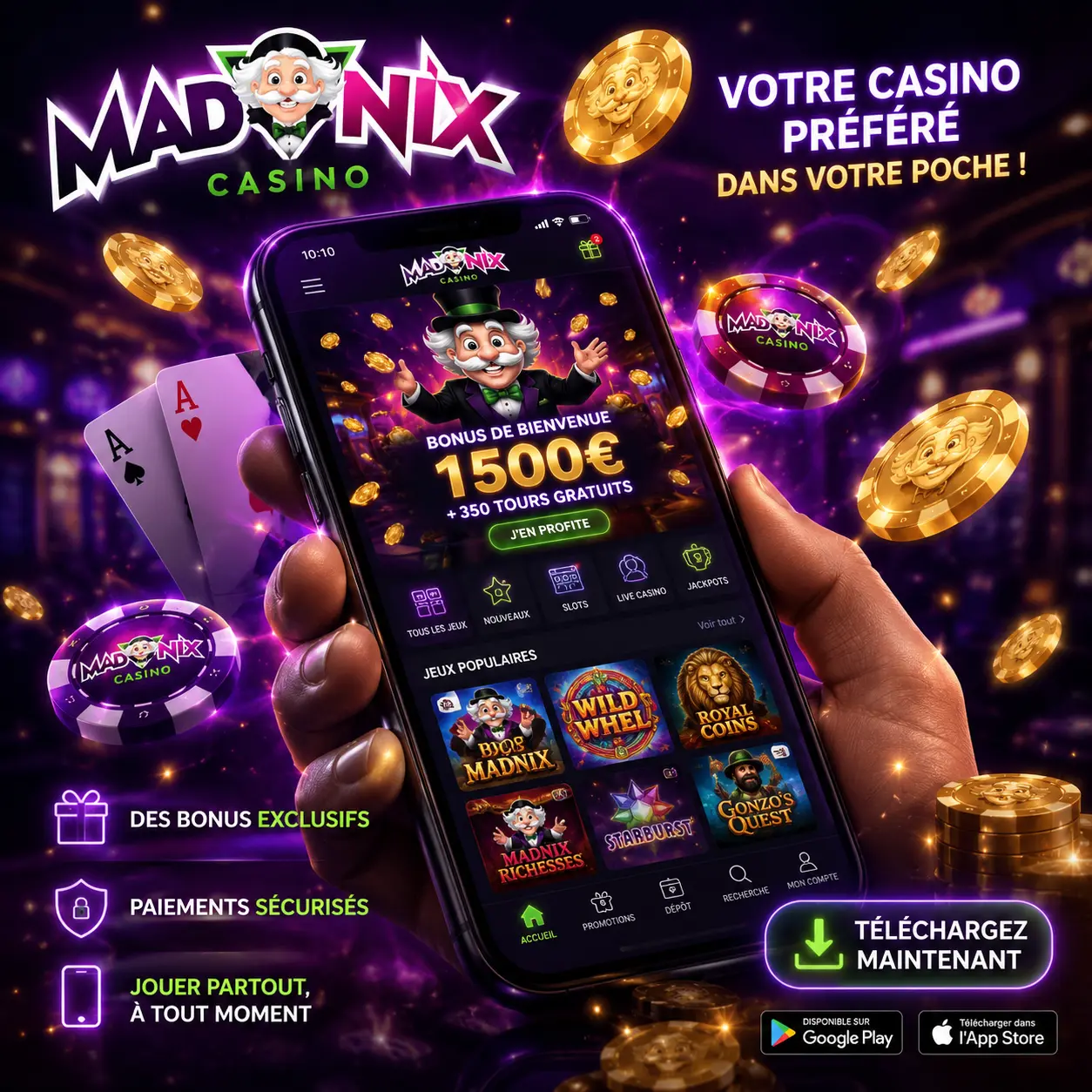 Application Android Casino Madnix